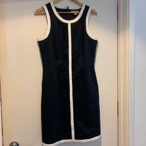 Banana republic nautical navy & white sheath dress